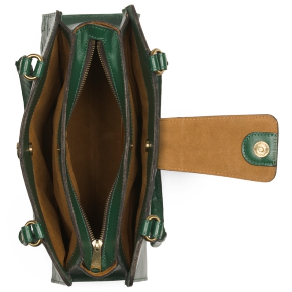 NWT Patricia Nash Tooled Leather Rienzo Satchel Shoulder Bag, Soft Green - Picture 10 of 15